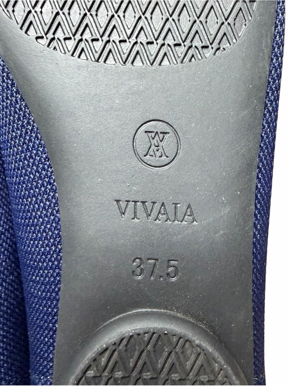 Vivaia Tamia 2.0 Almond Toe Ballet Flats Dark Blue Size 37.5 US 7 Navy Blue - Picture 8 of 8